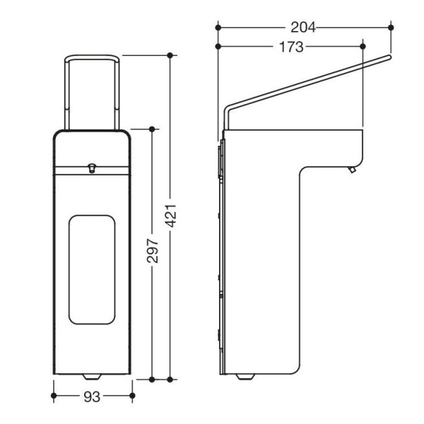 HEWI System 900 Medical Lever Soap Dispenser - Matt White